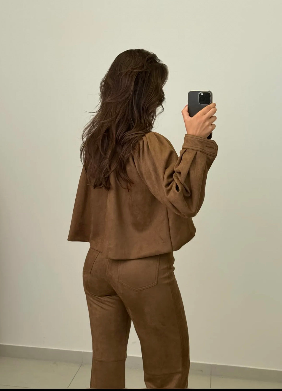 Suedine Broek Wide leg