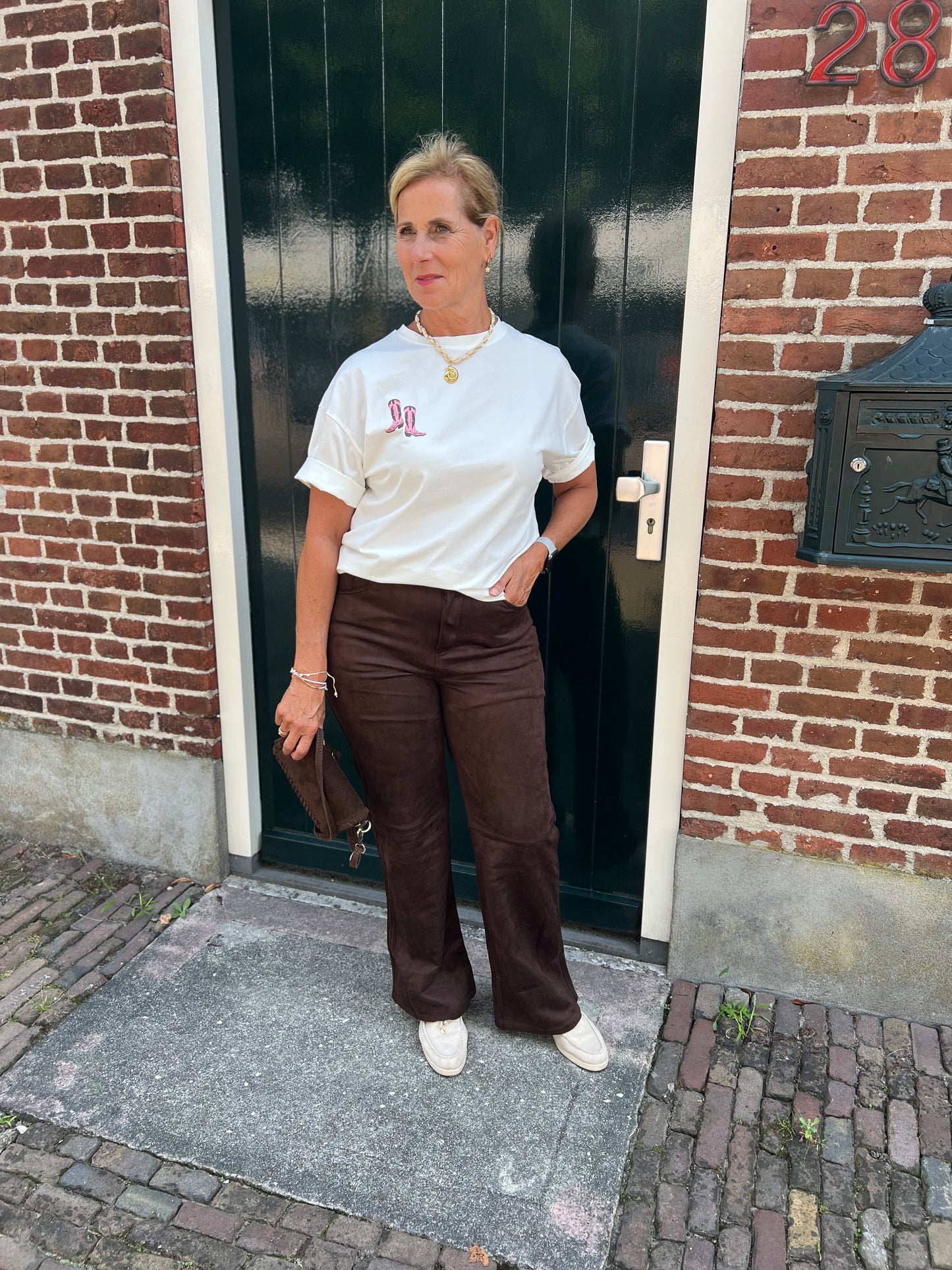 Suedine Broek Wide leg